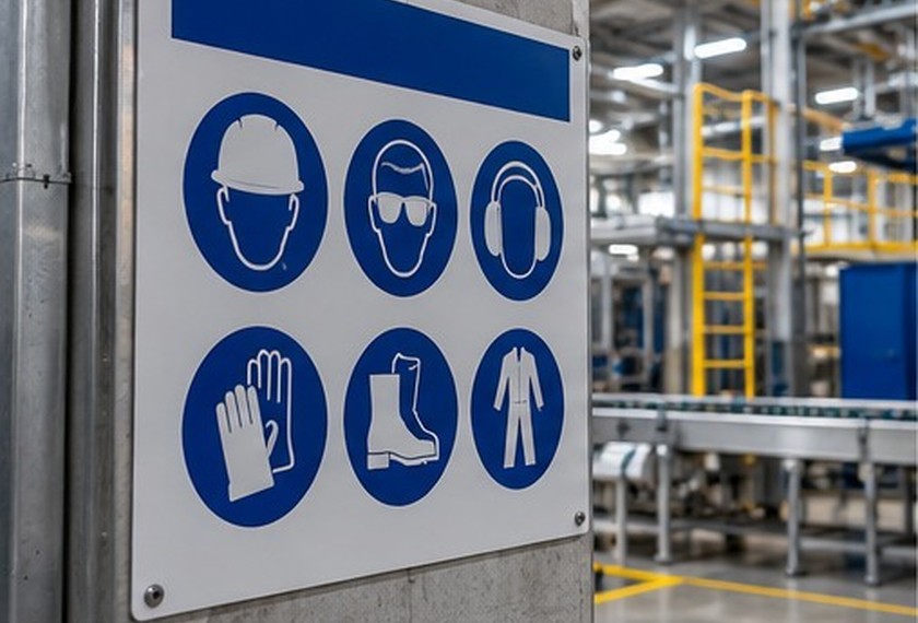 Placas de segurança e EPI — Vista ilustrativa do produto